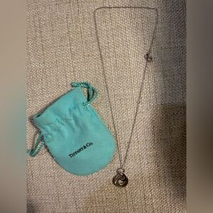 Tiffany & Co. Sterling Silver Necklace with Tiffany Blue Pouch